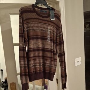 Perry Ellis Men's Multi-Tone Crewneck Sweater